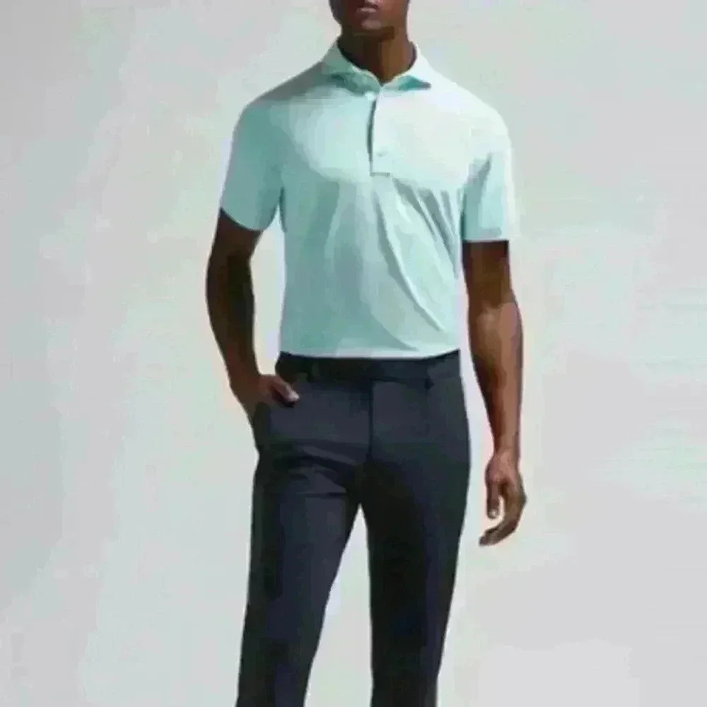 G/Fore G4 Men’s Golf Polo Size XL Lt Blue Preppy Tech Performance Wicking NWOT